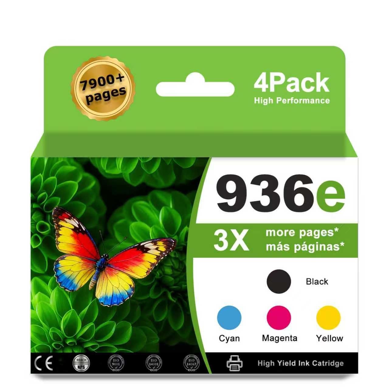 936e 936xl Ink Combo Pack Compatible for HP936 XL 936 e Ink Cartridges for