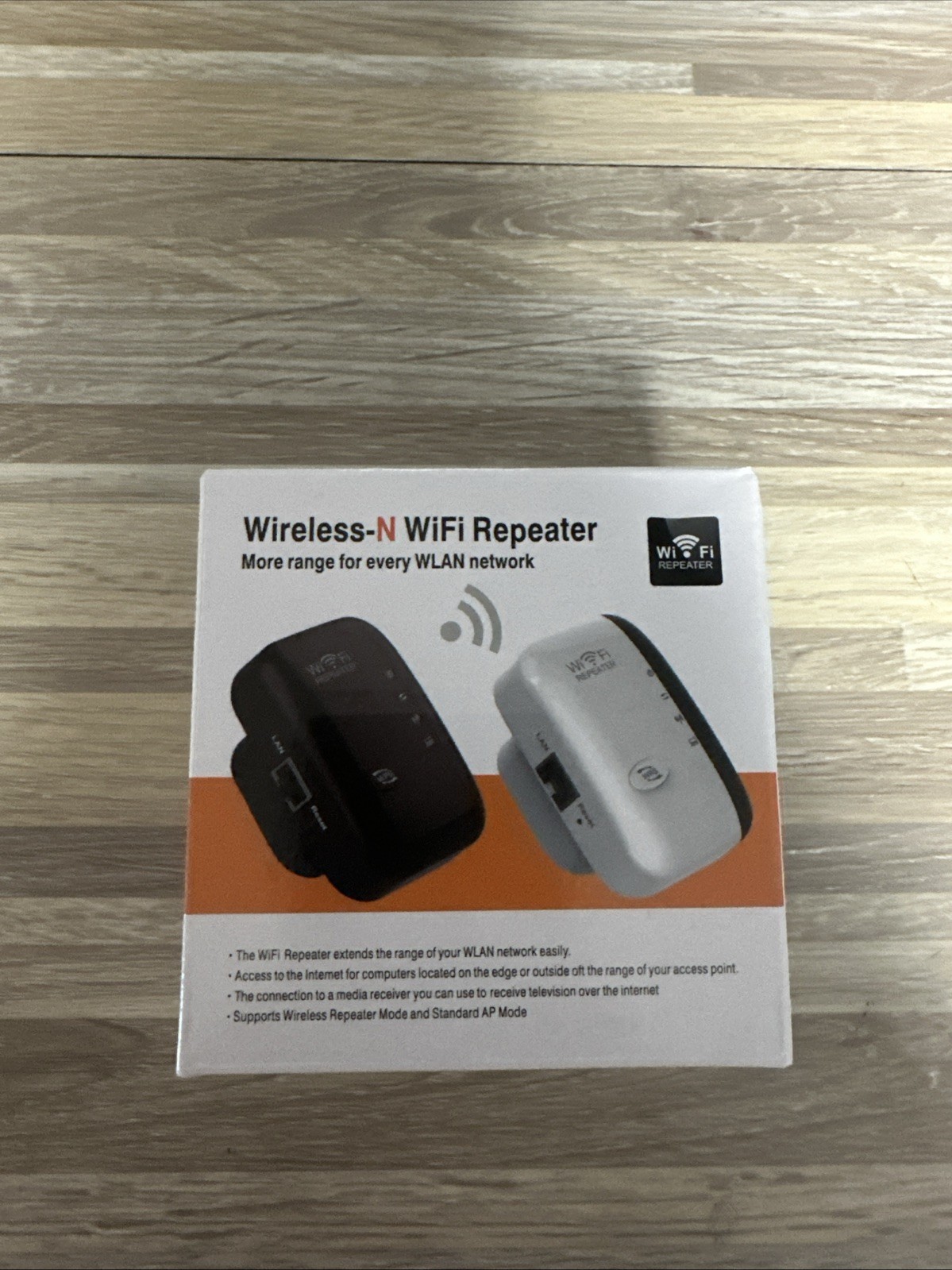 Wireless-N WiFi Repeater 300Mbps Range Extender 2.4GHz 1 Port Open Box
