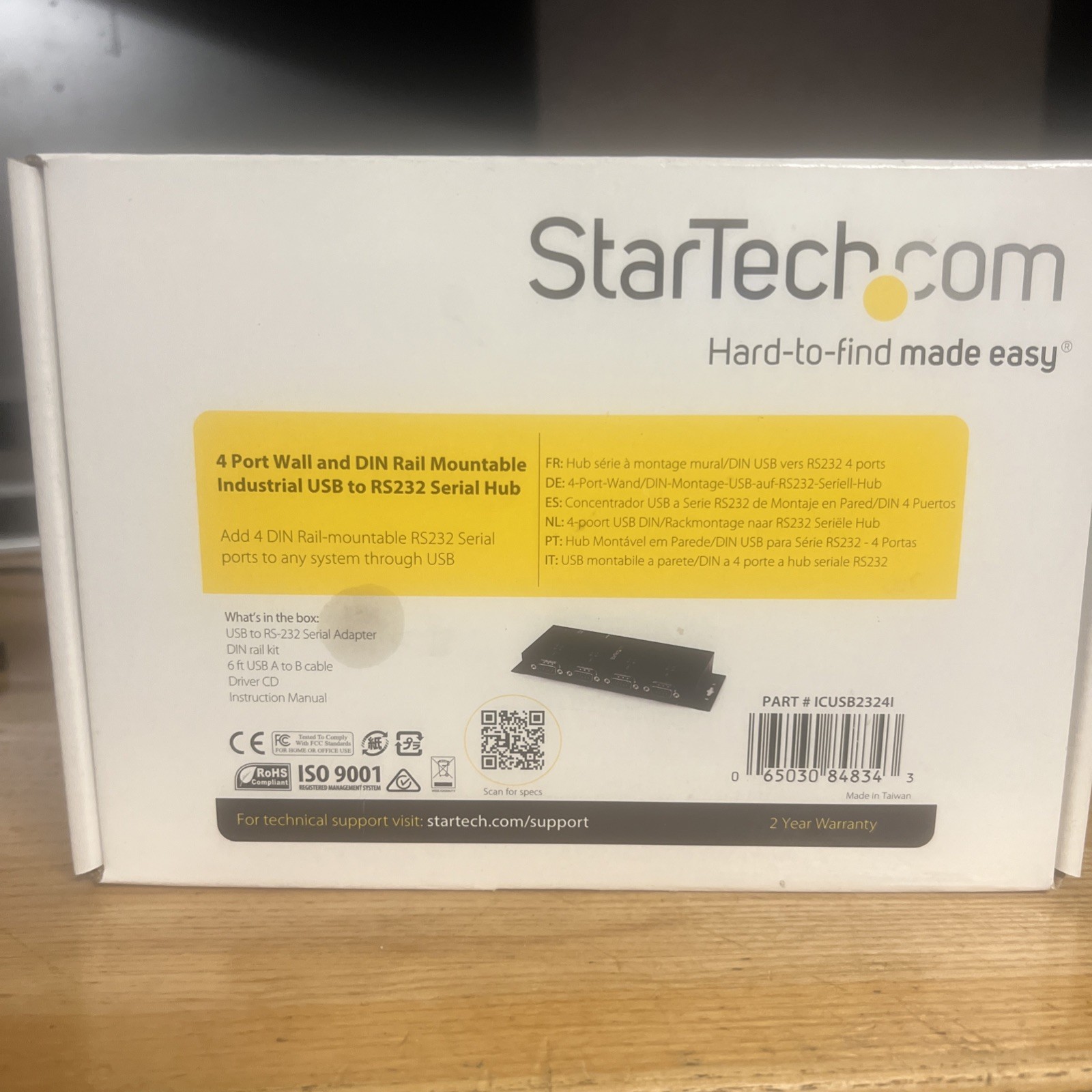 STARTECH 4 PORT USB TO RS232 SERIAL HUB ICUSB2324