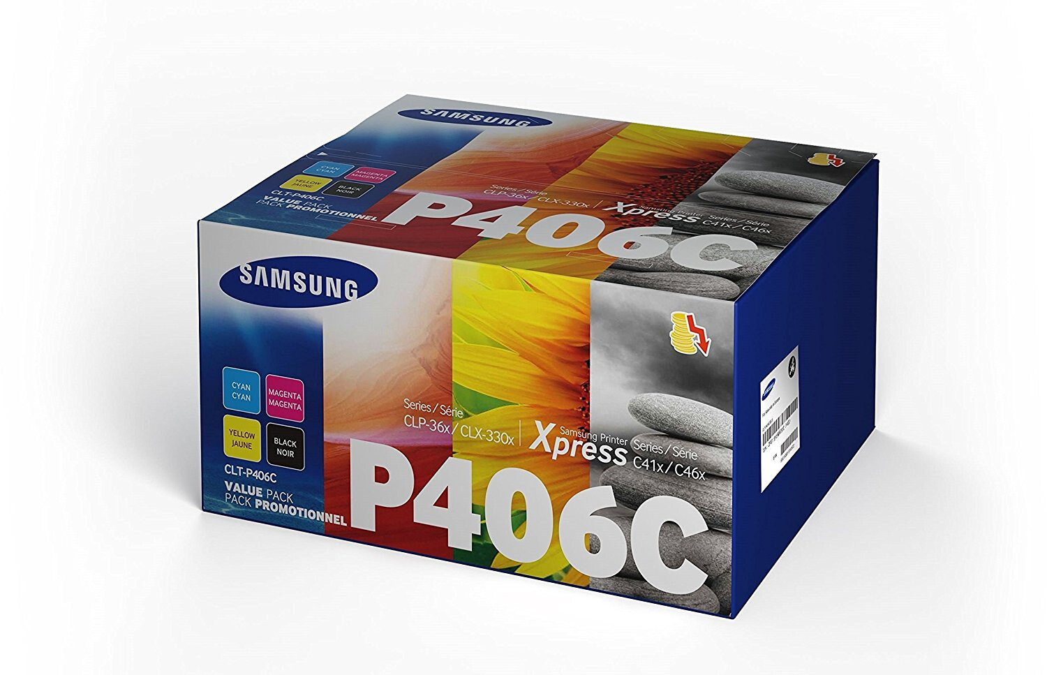 Genuine Samsung HP Toner CLT-P406C / ELS SU375A 4 Colour New B