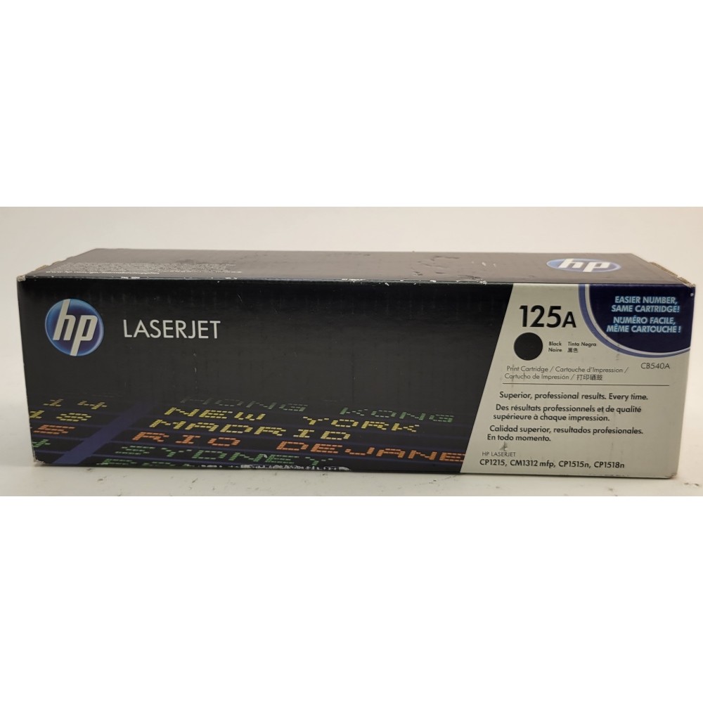 HP 125A Black Ink Cartridge Toner Genuine CB540A - New in Box