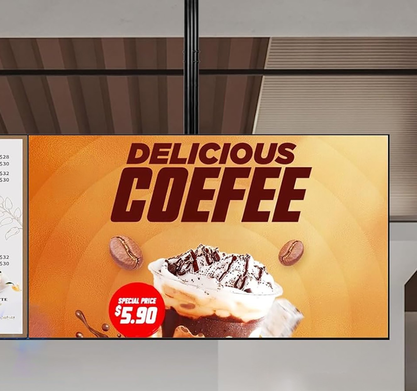 50" Digital Signage 4K Display -3840x2160 Pix - 32Gb + 2Gb - Android Based