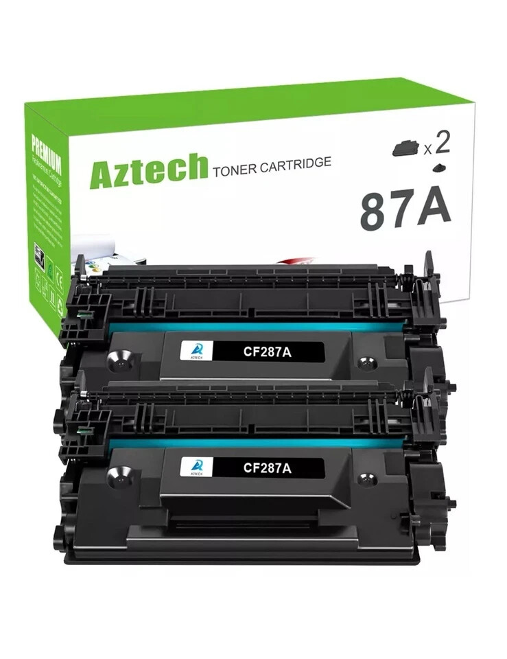 2PK Premium CF287A 87A Toner Cartridge for HP Laserjet Pro M506 MFP M527 M501dn