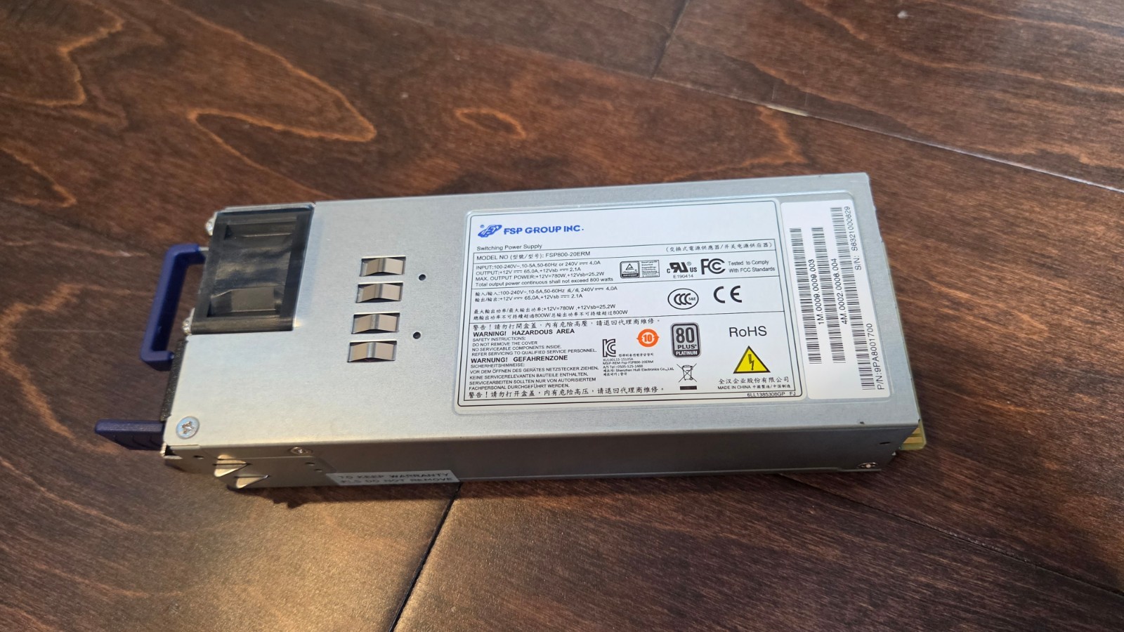 FSP Group FSP800-20ERM 800W Server Power Supply DATTO S3E36000