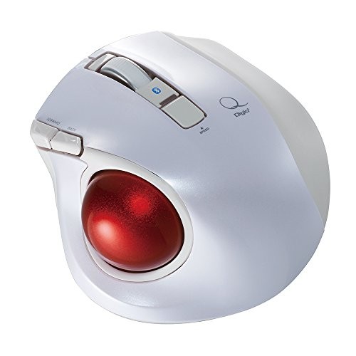 Digio2 Q Small Trackball Bluetooth Mouse, Quiet, 5 Buttons, White, 48378 NEW
