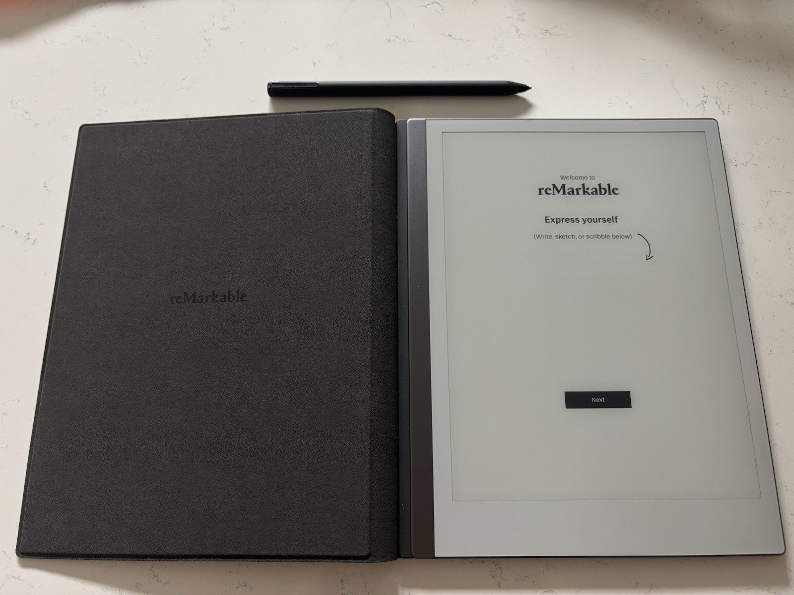 reMarkable 2 10.3” Paper Tablet Marker Plus Premium Leather Book Folio