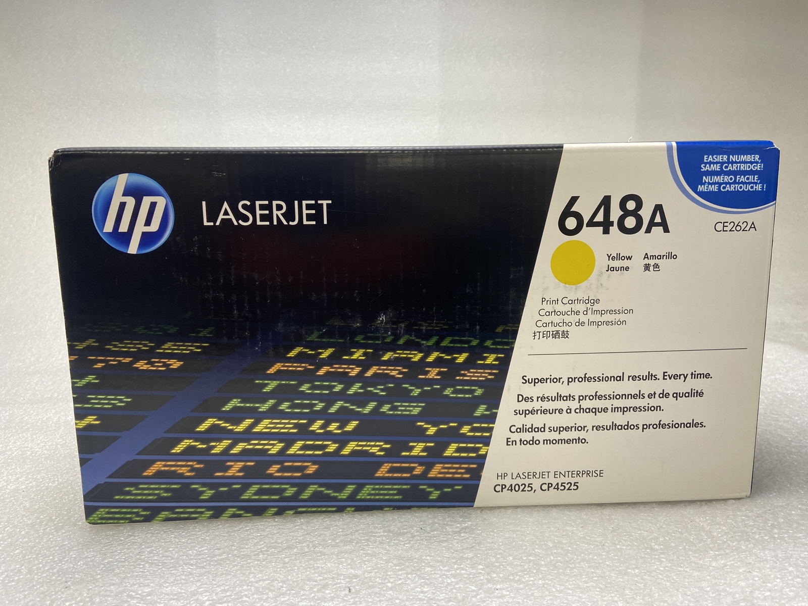 Genuine HP 648A Yellow CP4025 CP4525 Toner Cartridge CE262A SEALED