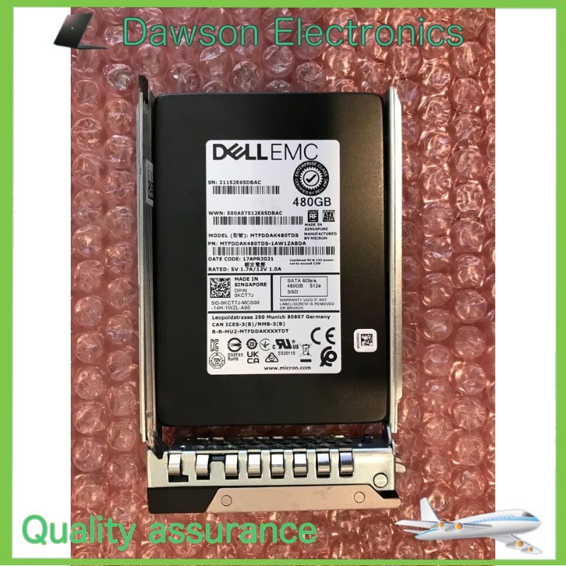 KCT7J 0KCT7J Dell EMC Micron MTFDDAK480TDS 480GB 6Gbps SATA 2.5" SSD G14 KIT
