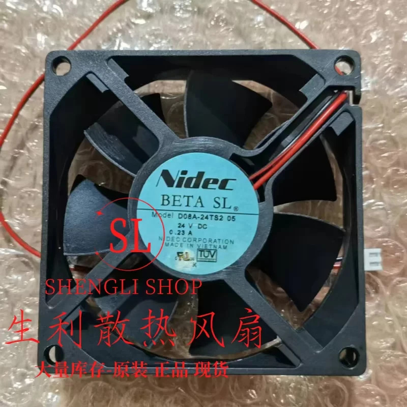 1PCS NIDEC D08A-24TS2 24V 0.23A Inverter Cooling Fan