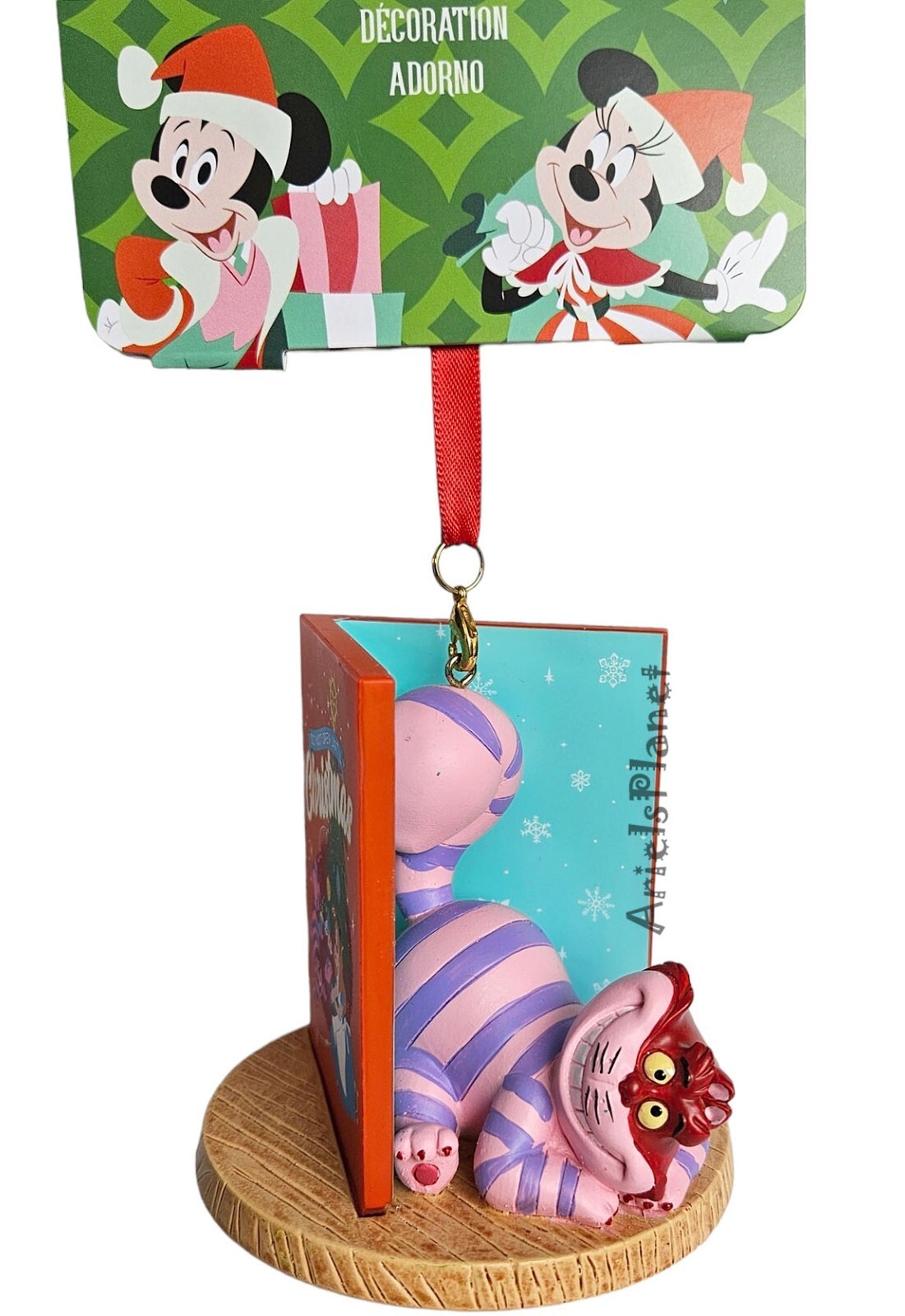 Disney Parks Cheshire Cat Holiday Card Sketchbook Ornament Alice in Wonder