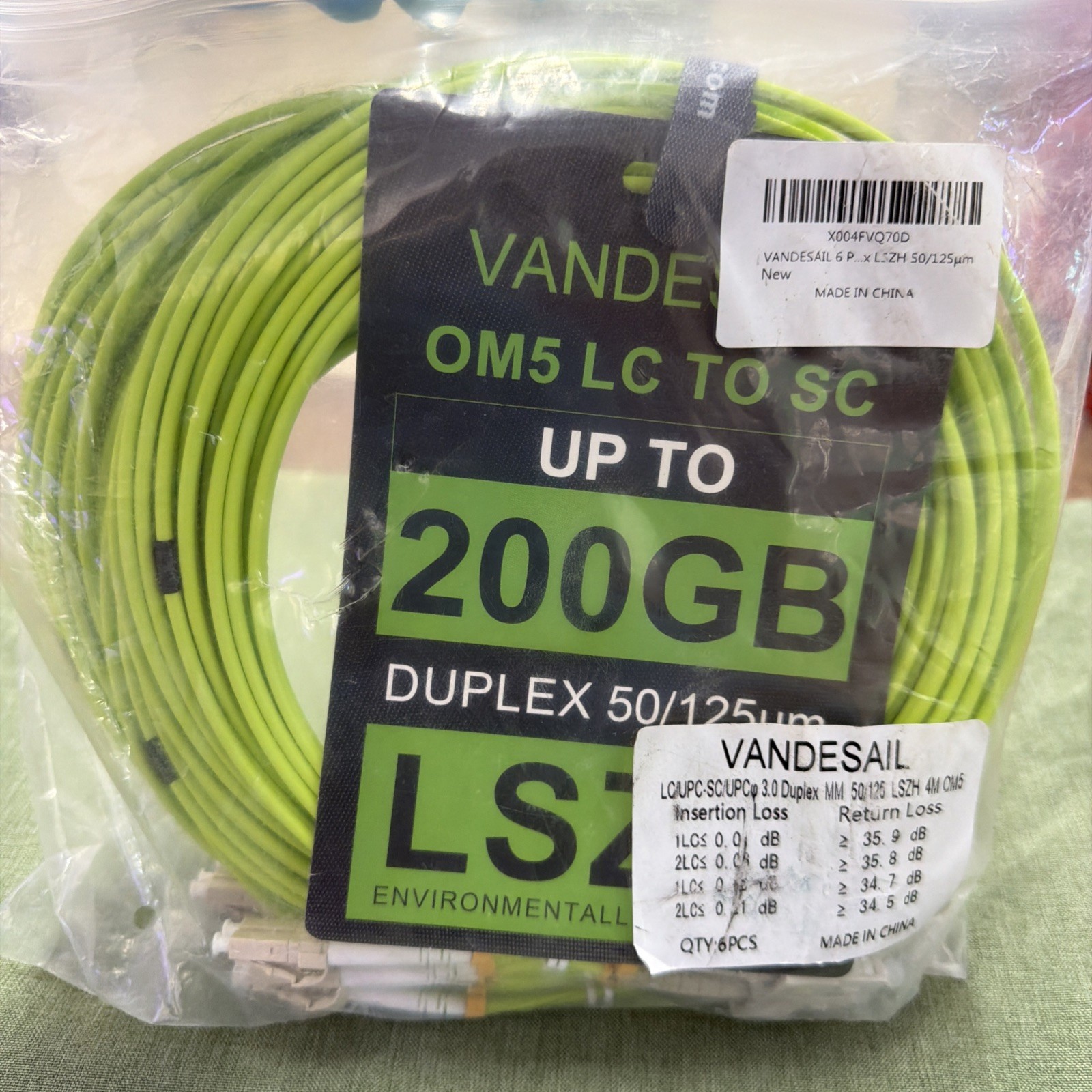 Vandesail Om5 Lc To Sc Up To 200gb Lszh