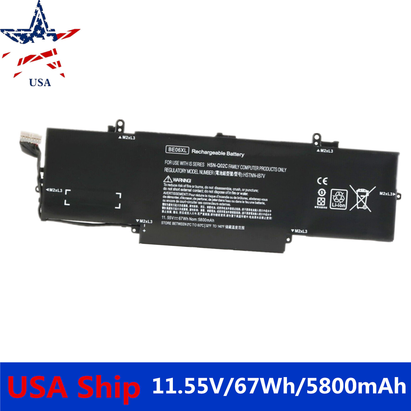 BE06XL Battery For HP Elitebook 1040 G4 Folio HSTNN-IB7V HSTNN-DB7Y 918045-1 67W