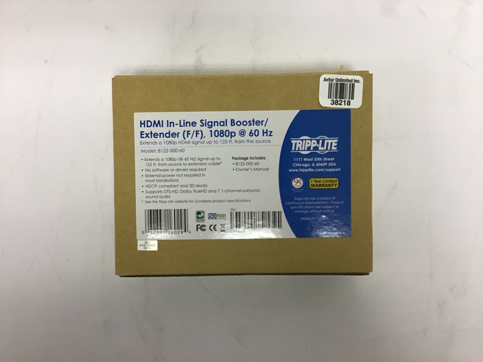 NEW Tripp Lite B122-000-60 HDMI Signal Booster / Video Extender 1080p at 60Hz