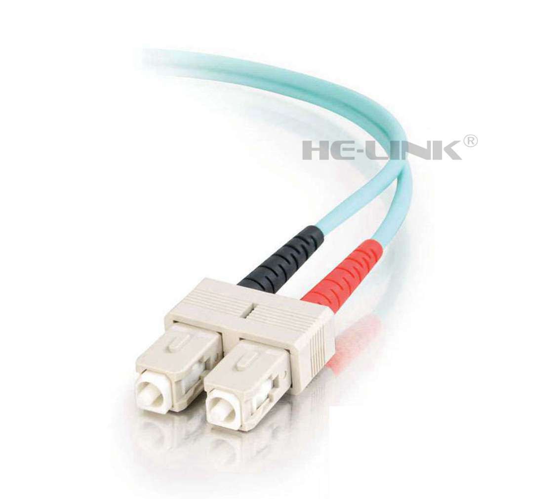 100M SC-SC Outdoor Armored 10G OM3 MM Duplex Fiber Optic Patch Cord Cable