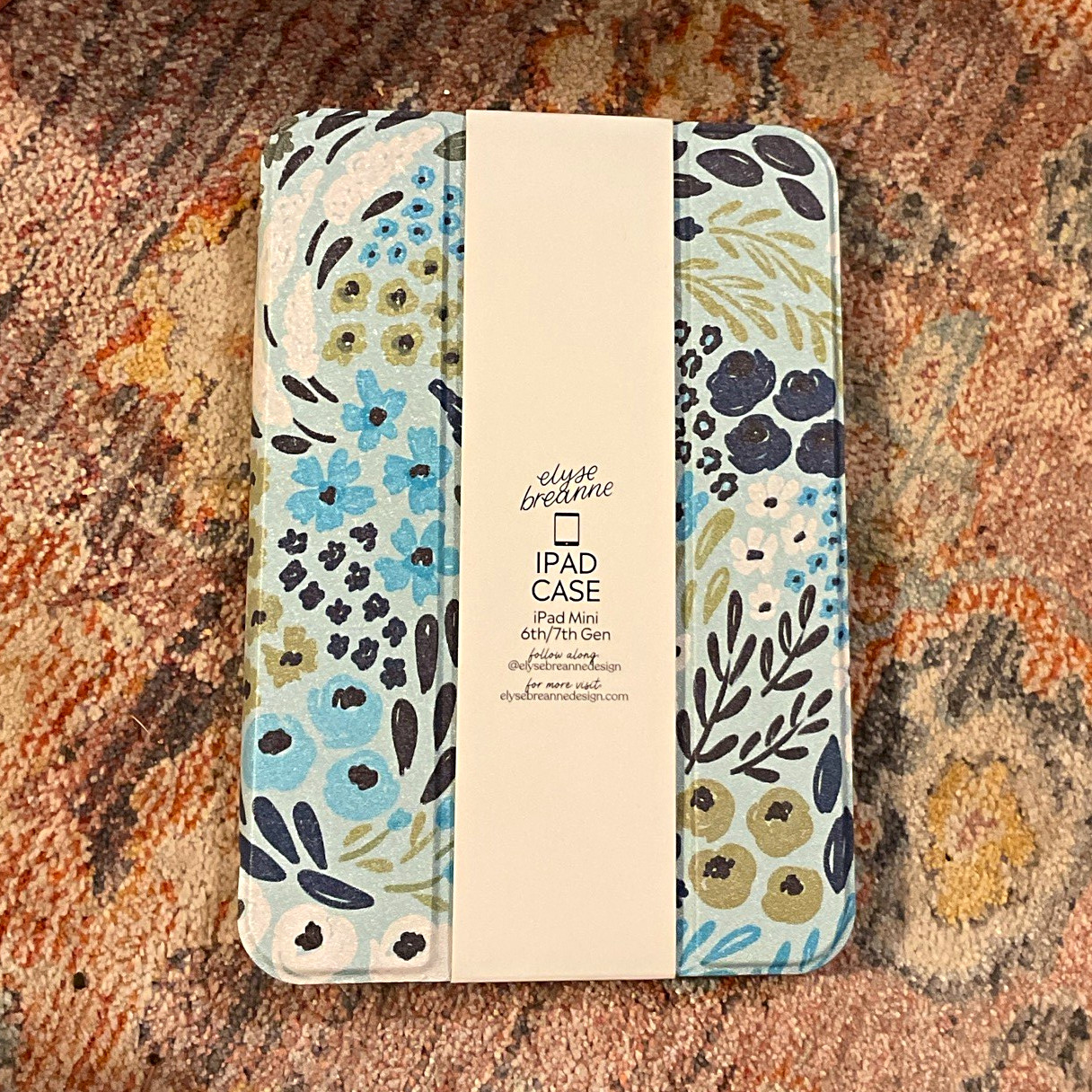 Elyse Breanne Design Folding Folio Case for Apple iPad mini 6th/7th Gen Floral