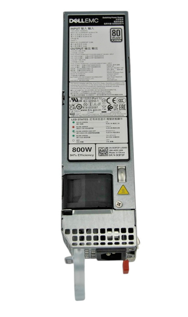Dell PowerEdge 15G 16G R650 R660 R750 R760 R6525 R7525 800W 100-240V PSU C8T2P
