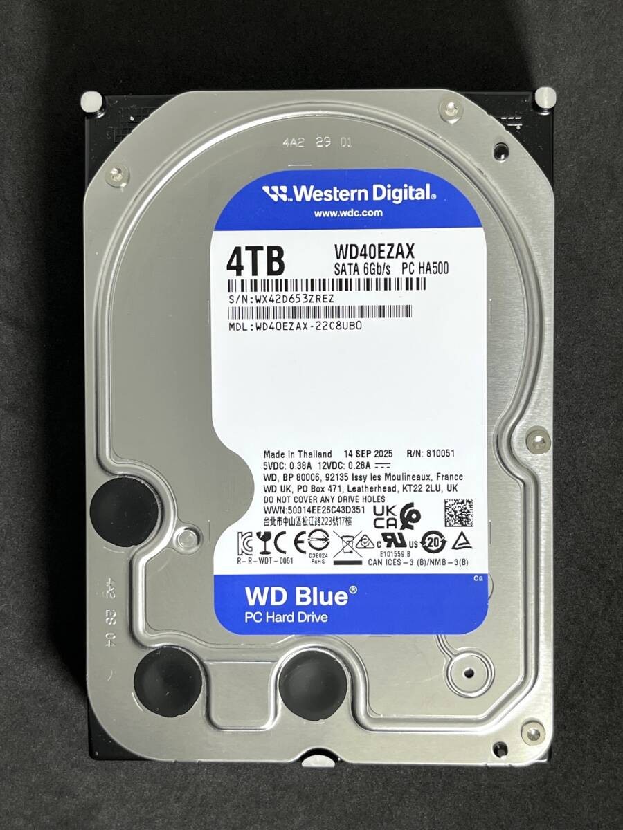 4TB  Western Digital Blue / WD40EZAX Usage: 1149h 2025 Good WD 3.5-inch Interna