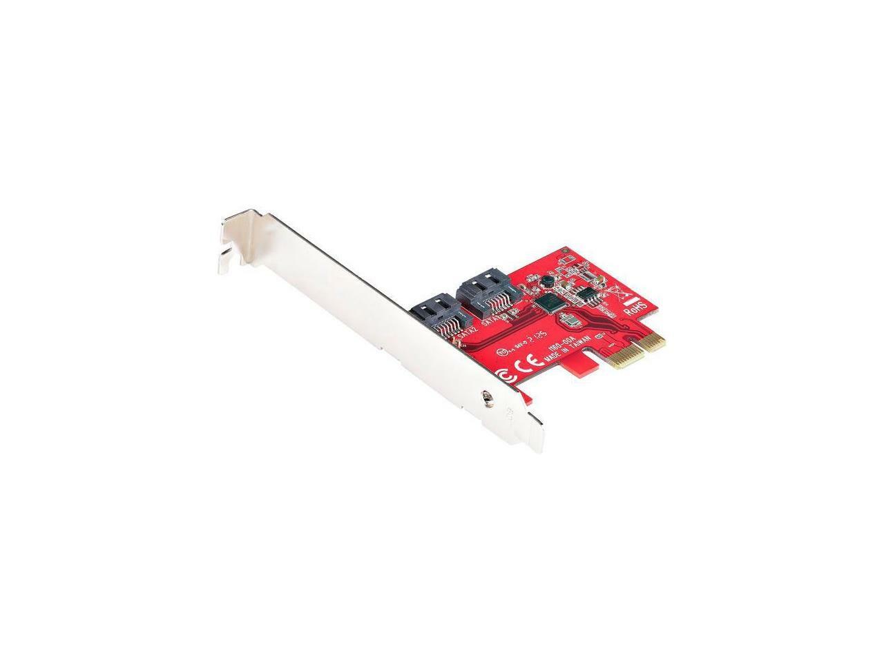 StarTech 2P6G-PCIE-SATA-CARD SATA PCIe Card, 2 Port PCIe SATA Expansion Card, 6G