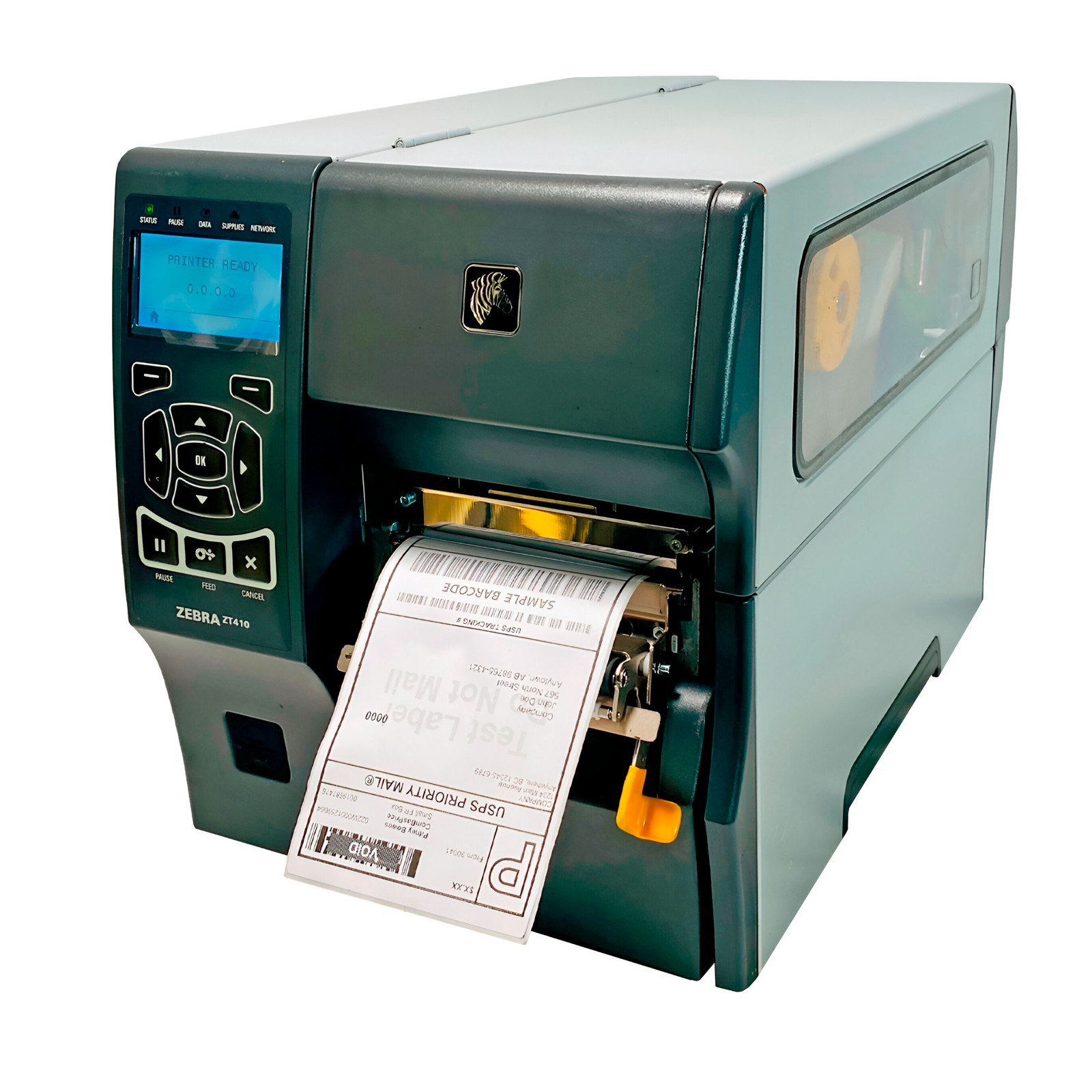Zebra ZT410 Direct Thermal Transfer Label Printer 300 dpi Peel Rewind USB BT LAN