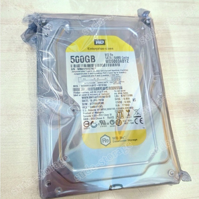 1PCS New Western Digital 500GB WD5003ABYZ 7200RPM 64MB SATA 3.5" PC HDD Hard Dr