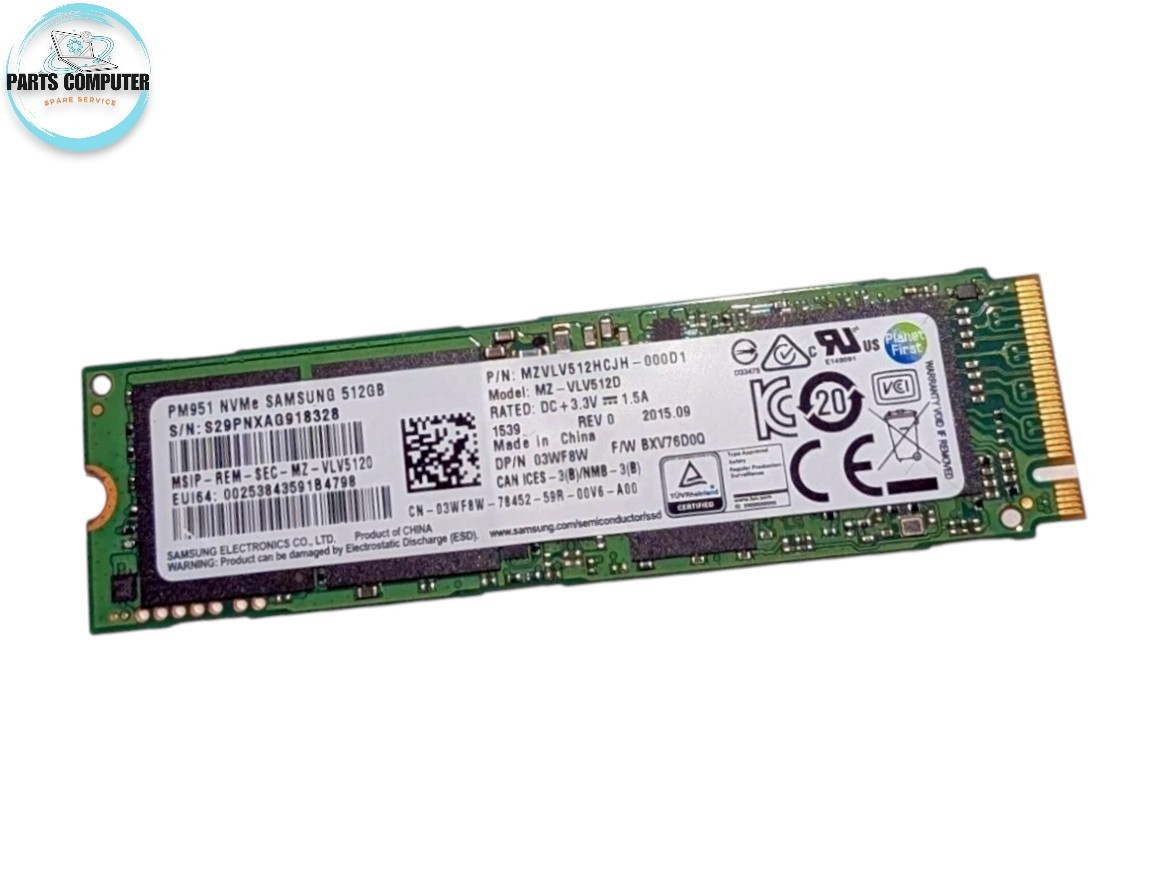 MZVL21TOHCLR-00BH1 Samsung PM951 512GB M.2 2280 NVMe PCIe 3.0 x4 SSD Dell 03WF8W