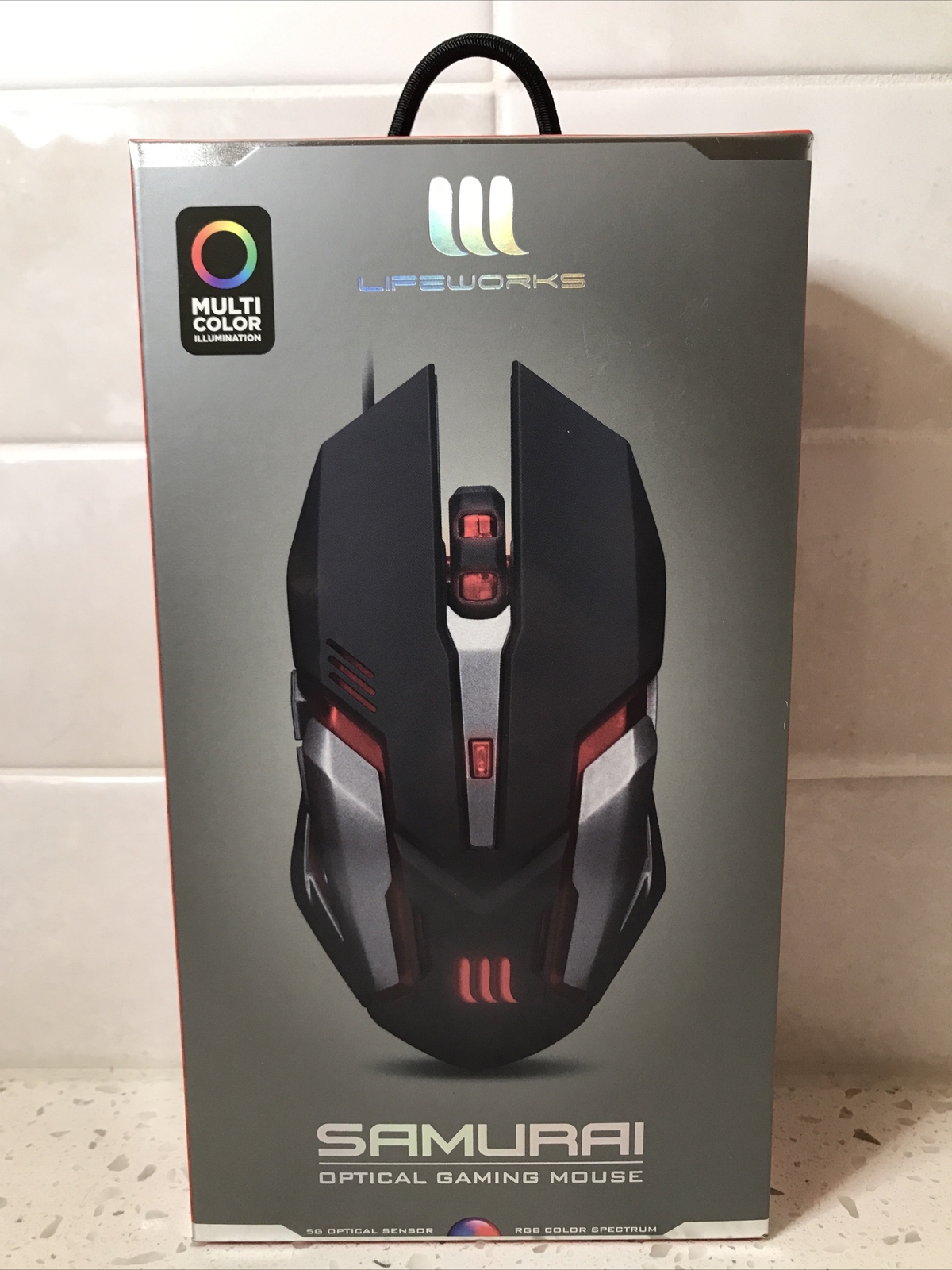 Lifeworks Samurai Optical Gaming Mouse Multi Color LW-BL-GM1000B NEW & SEALED