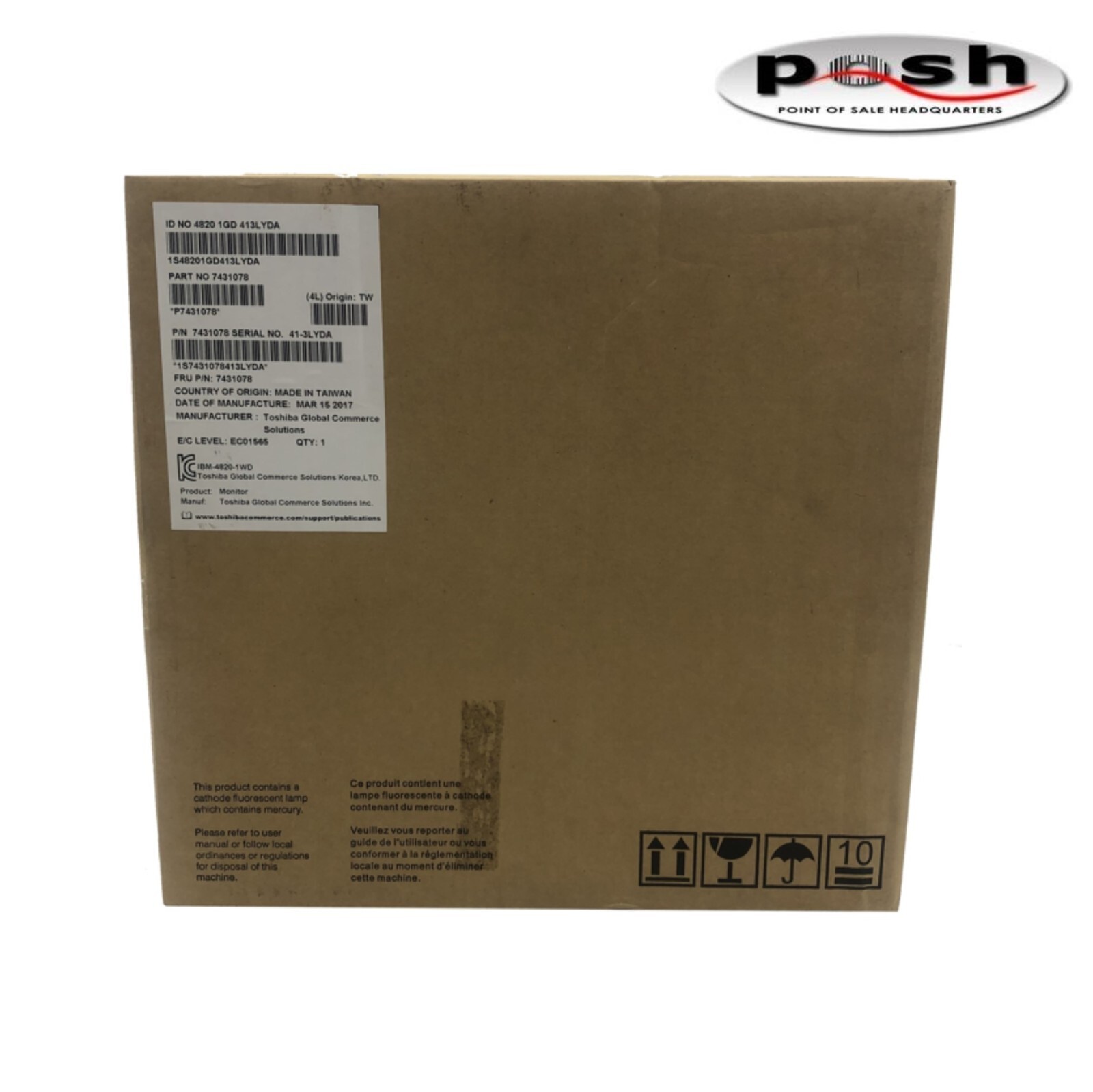 New Toshiba Monitor 4820-1GD P/N: 7431078
