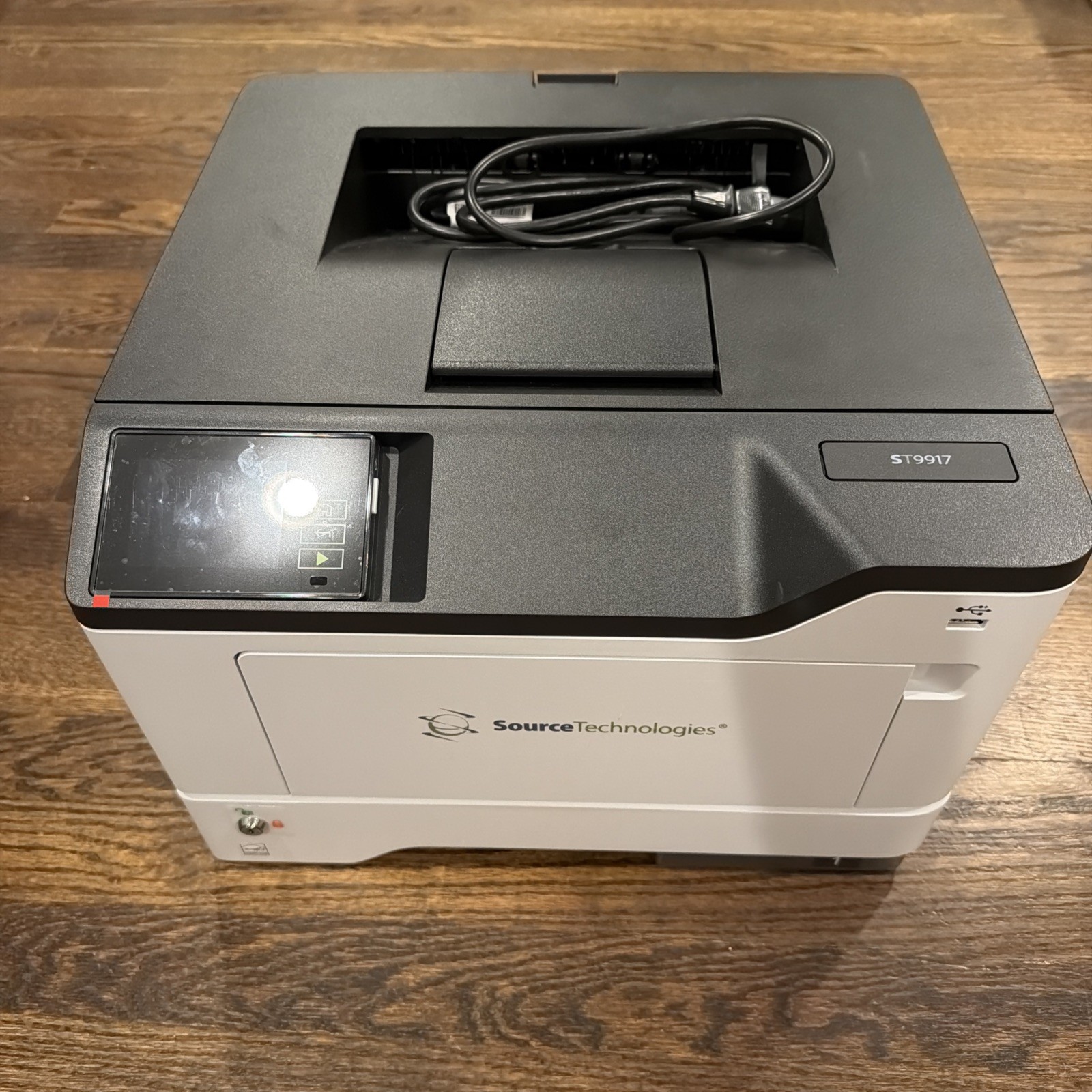 Source Technologies ST9917 Laser MICR Black White with Lock and Key - TESTED 