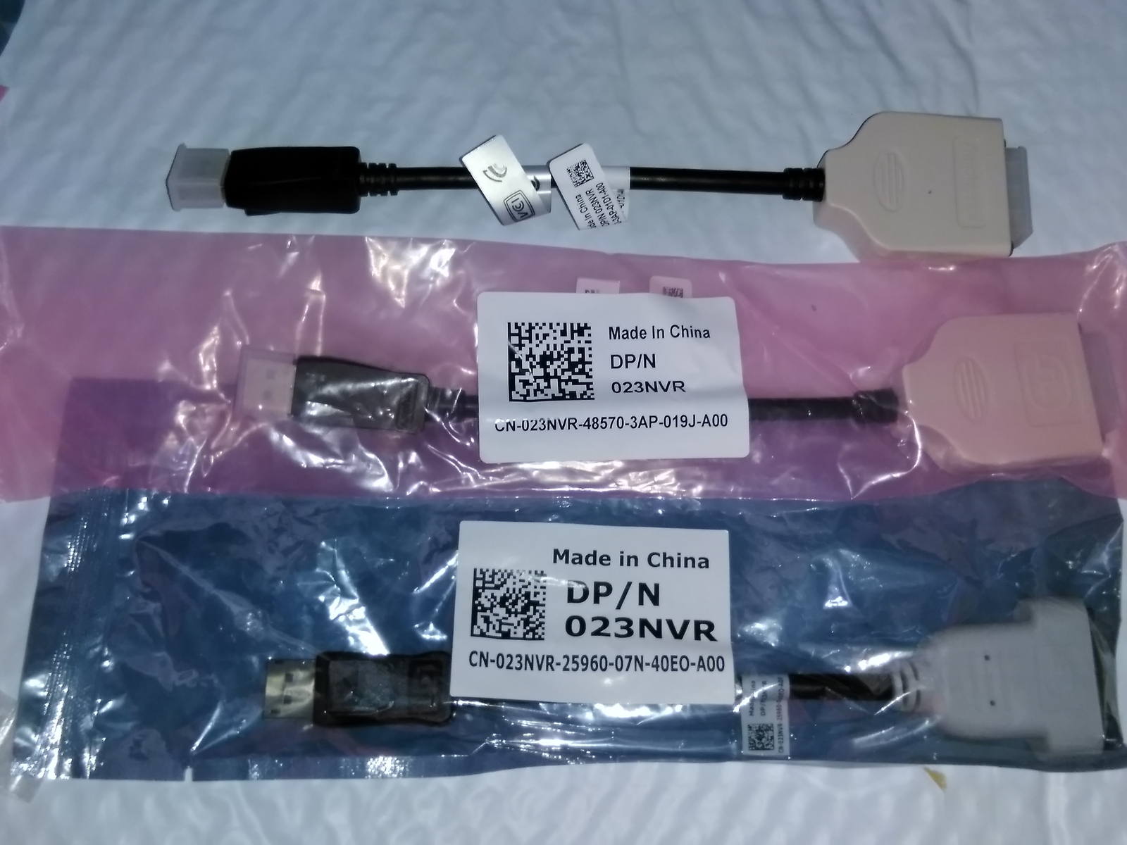 Dell DisplayPort DP Male to DVI-D Female Adapter Dongle 23NVR 023NVR Bizlink