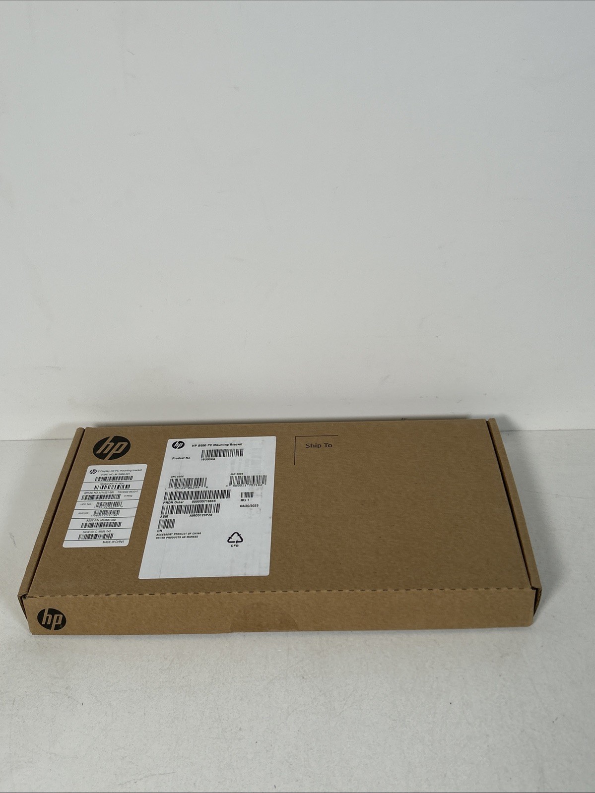 HP  Z Display G3 PC Mounting Bracket B8550  Product # 16U00AA New