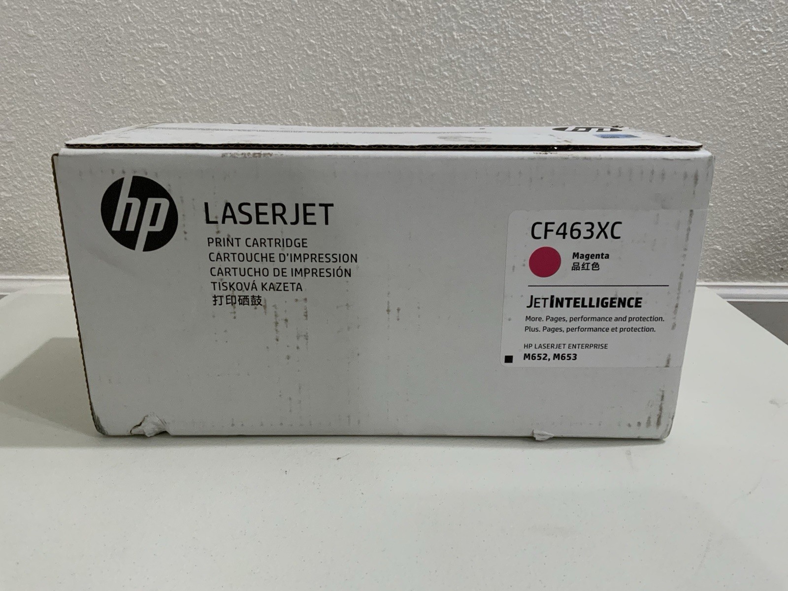 New Genuine HP CF463XC Magenta Print Cartridge Damaged Box