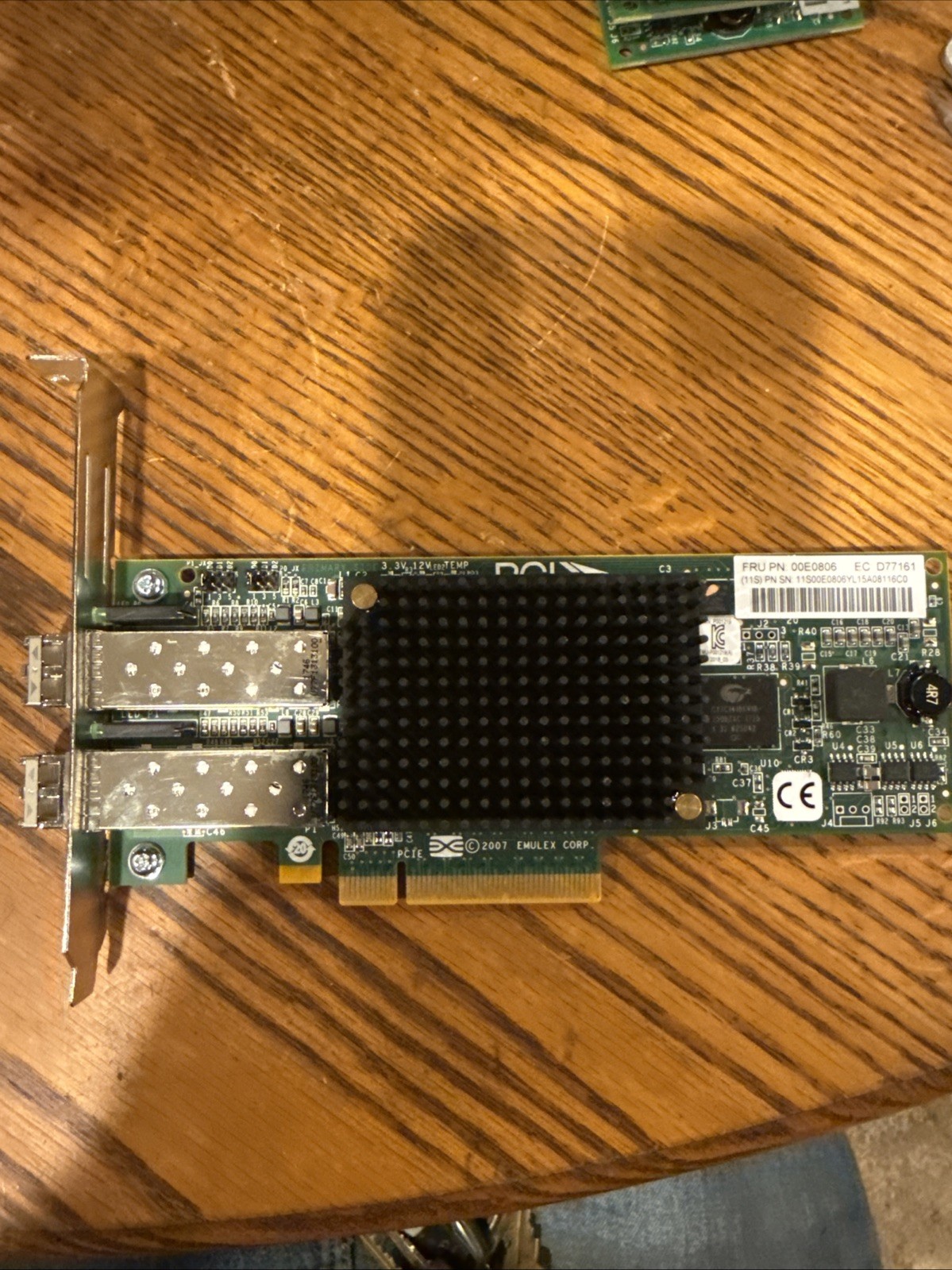 Emulex P002181-01B LightPulse 8GB Dual Port PCI-Express Fiber 577d 00E0806 ++