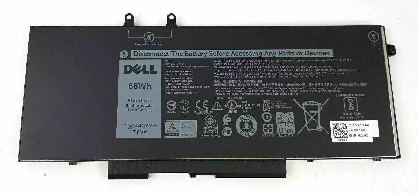 Genuine 68Wh 4GVMP Battery For Dell Inspiron 7590/7591/7791 2-in-1 P84F P84F001
