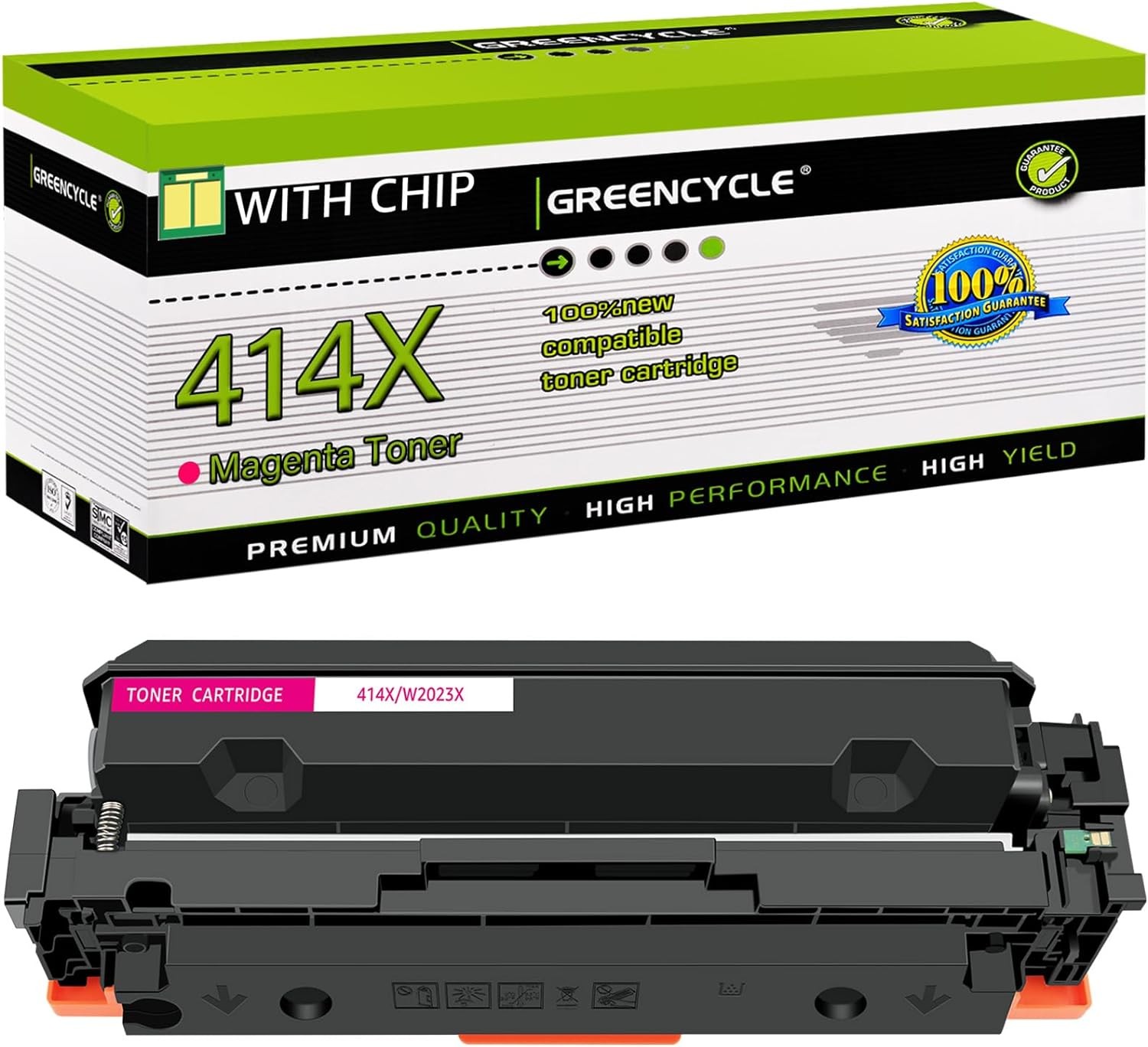 1PK W2023X 414X Magenta Toner Cartridge for HP Laserjet Pro MFP M479fdn M479dw