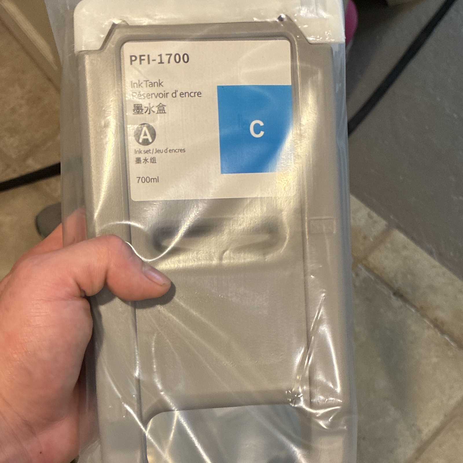 PFI-1700 C Cyan Inkjet Ink Tank Cartridge 700ml for Canon PFI-1700