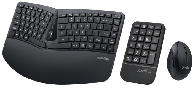 Perixx Periduo-606 Ergonomic 3-in-1 Combo Wireless Keyboard and Mouse