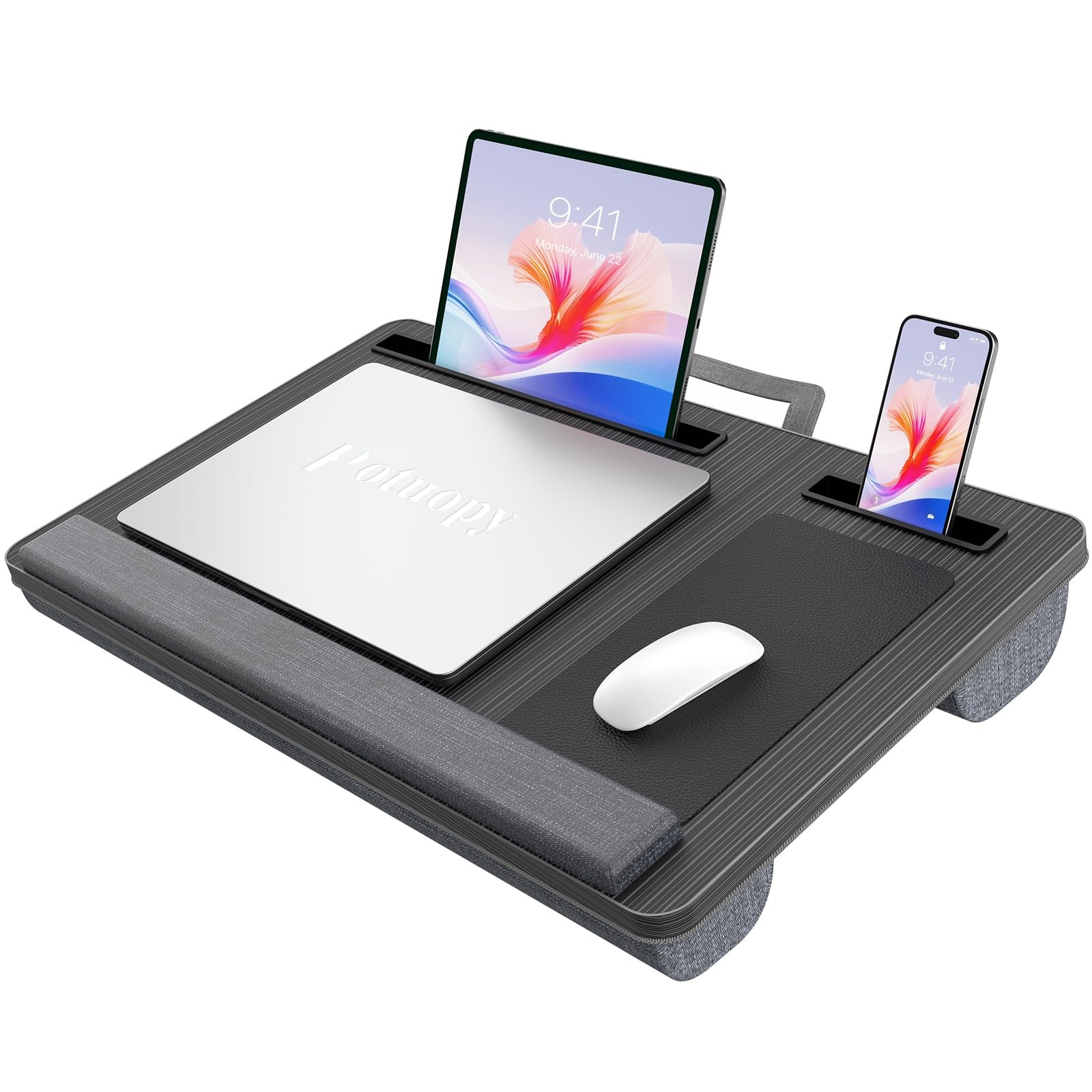 Laptop Lap Desk Portable Bed Table Tray Fits 17 Potuopy Laptops