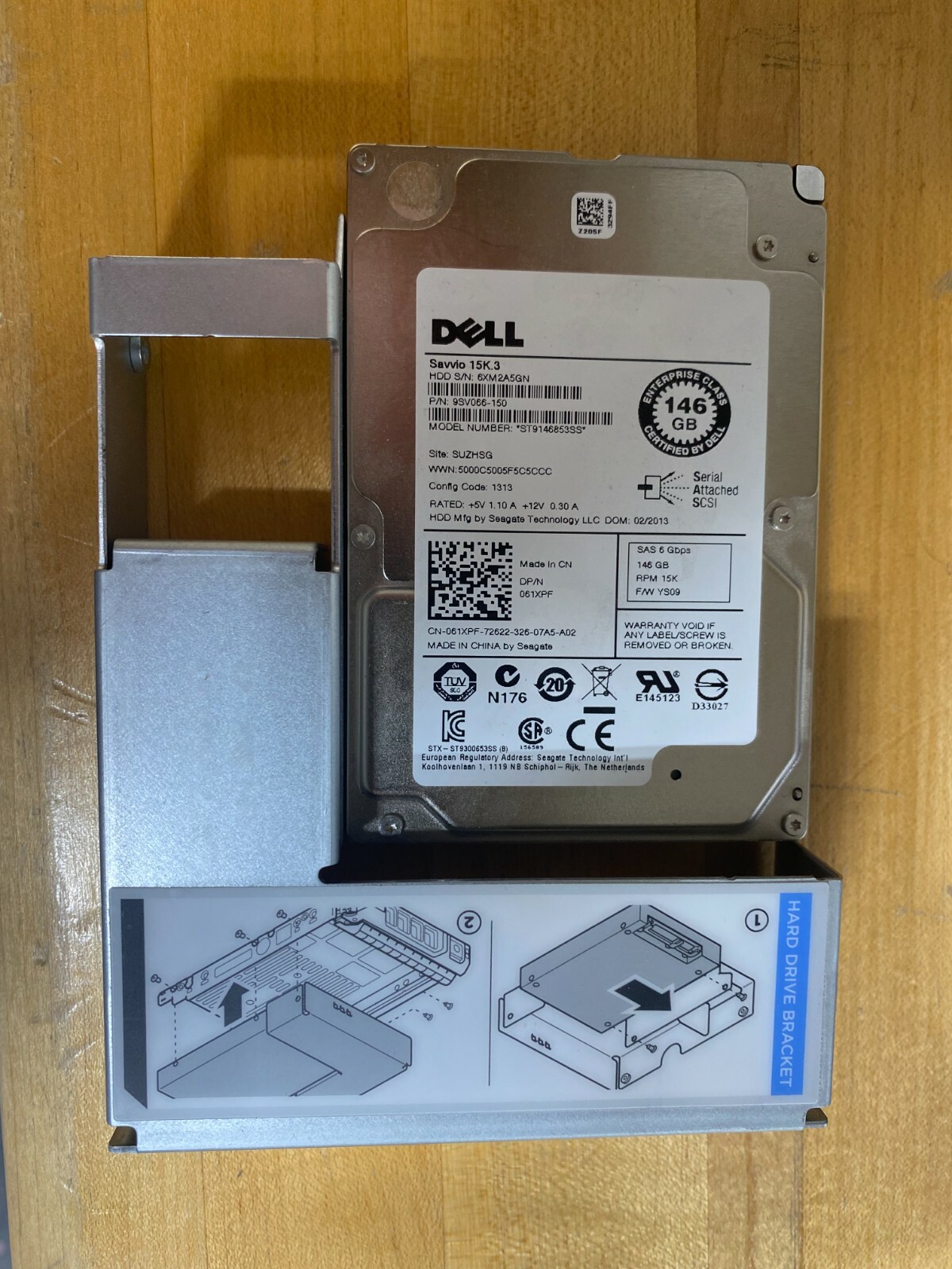 Dell Savvio 146GB 15K.3 SAS 2.5 Server Hard Drive ST9146853SS P/N 9SV066-150