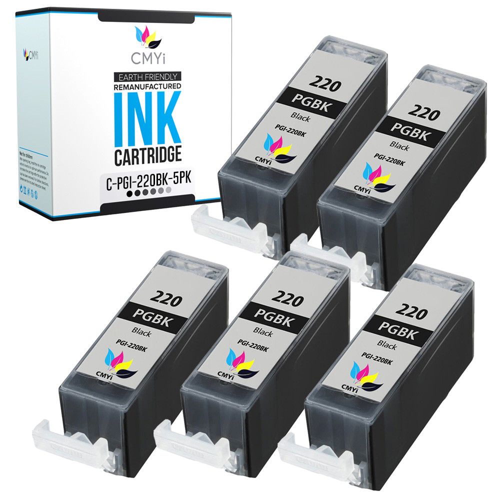 5PK PGI-220BK Ink Cartridges for Canon PIXMA MP980 MP990 MX860 MX870 PMFP1 SFP1