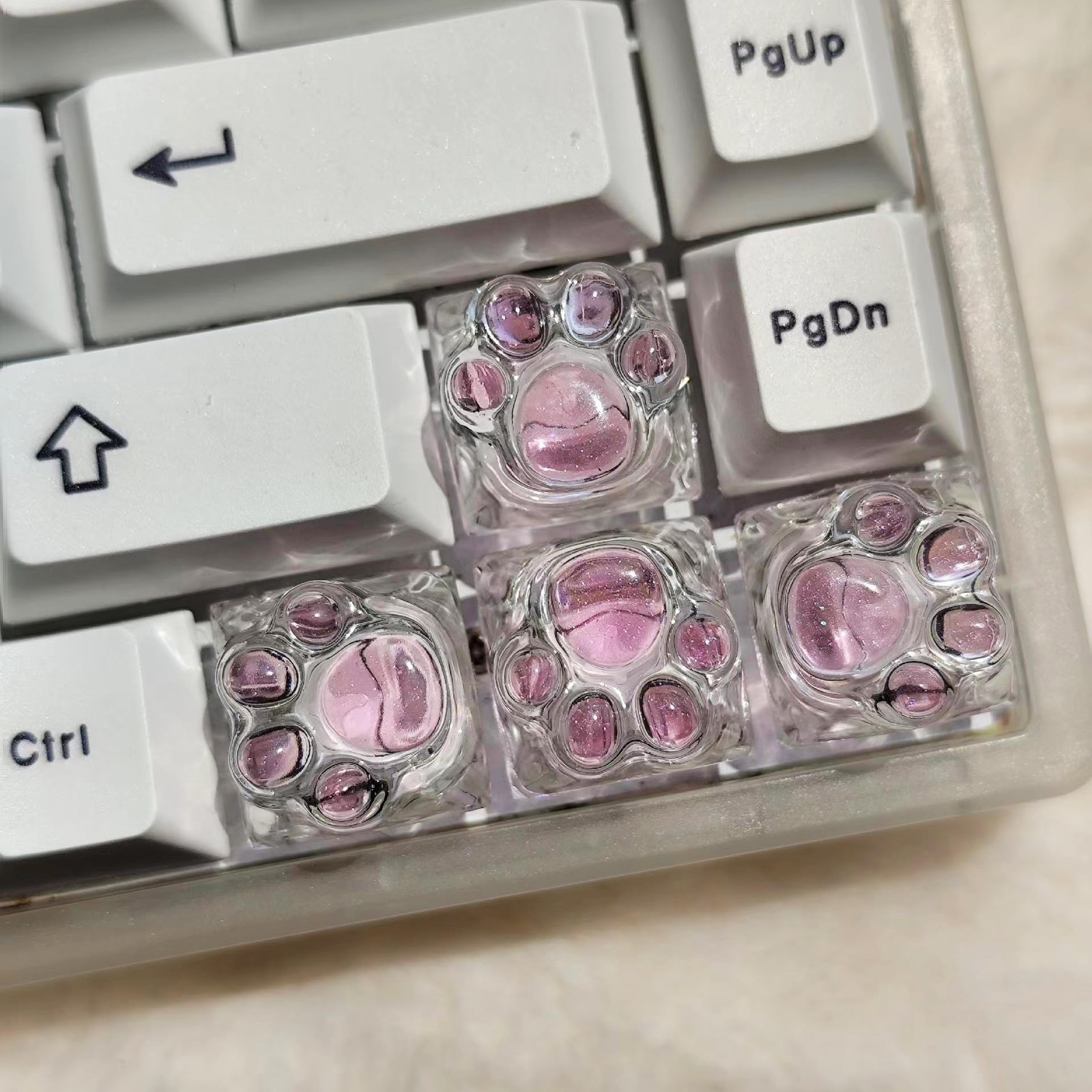 Cat Claw Keycap Cute Drip Glue Backlight Keycaps DIY ESC Arrow Key Keycap Rep...