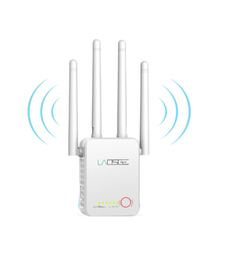 LAOSGE- Super WiFi Extender Signal Booster, 1200Mbps WiFi Booster Wireless