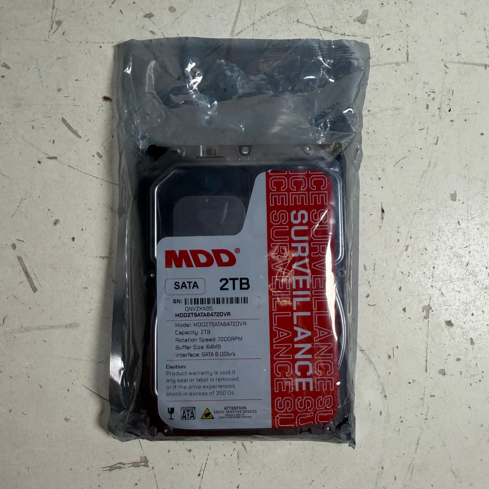 MDD MaxDigitalData MDD2TSATA6472DVR 2TB 3.5 in Internal Surveillance Hard Drive