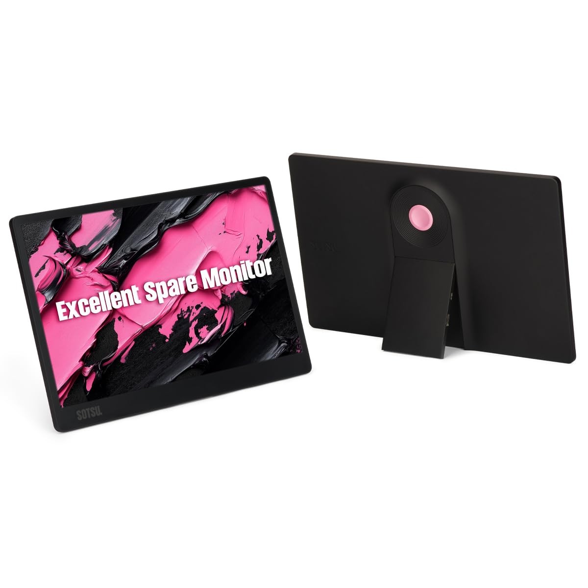 SOTSU 15.6 Inch Portable Monitor Black Pink