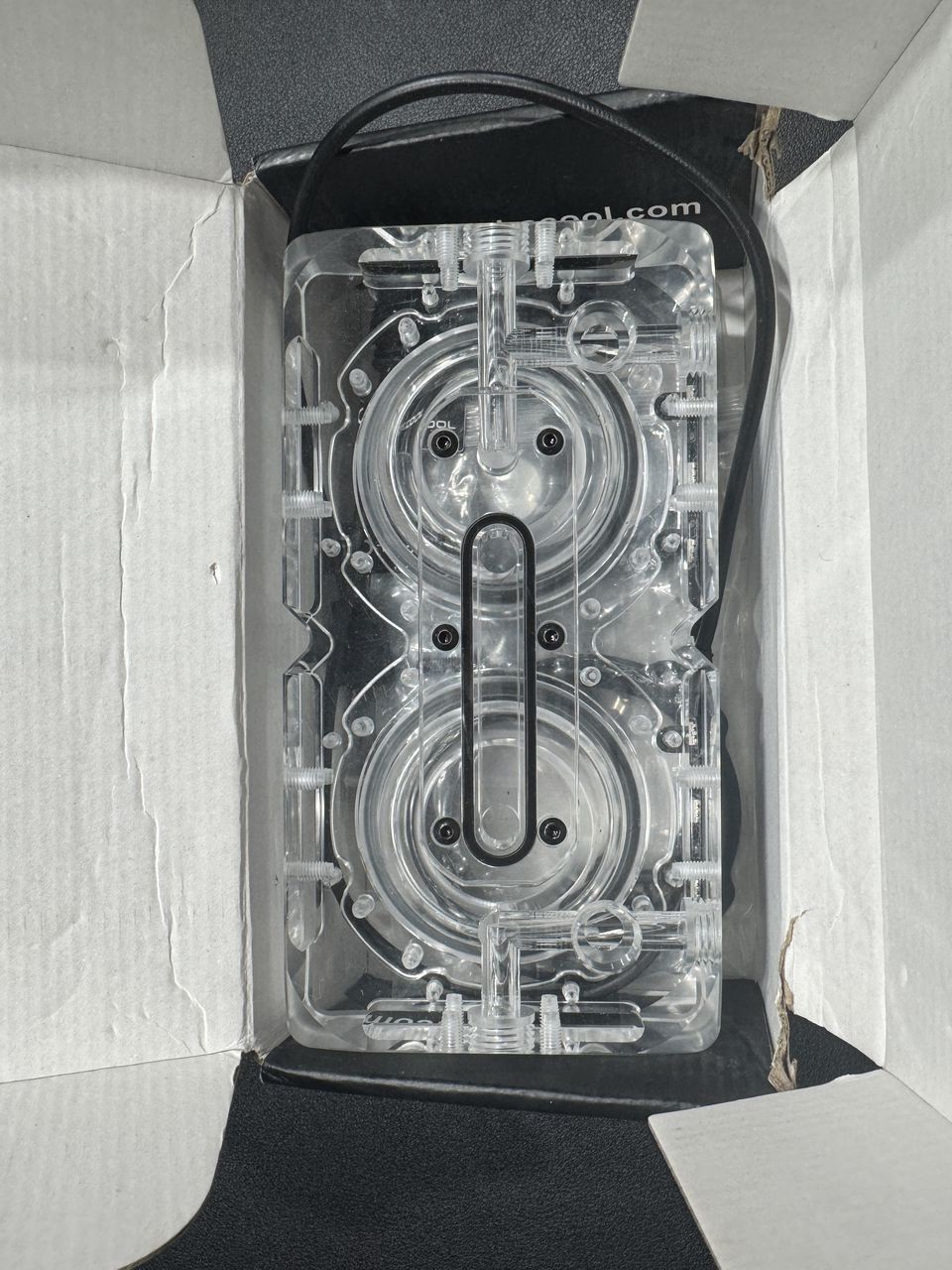 Alphacool Eisdecke D5 Dual Acryl Top Clear Acrylic Dual Pump Top RGB 13312