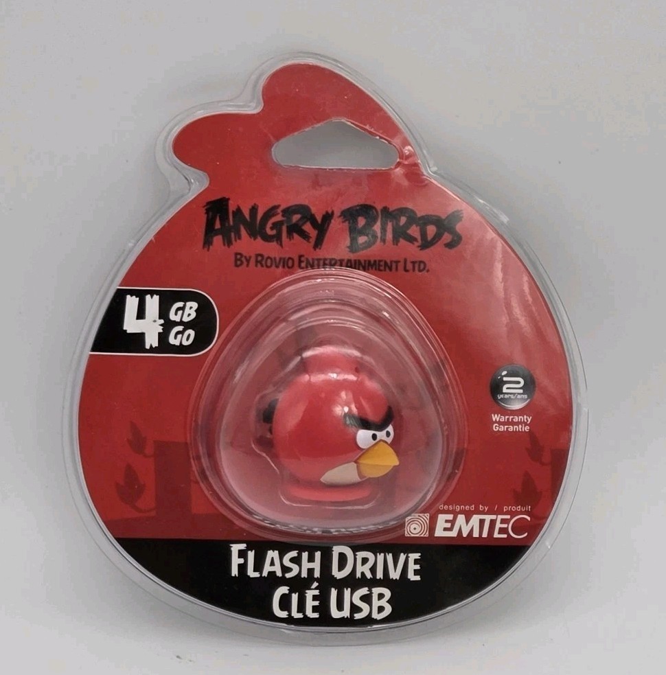 Angry Birds Flash Drive 4 GB Cle' USB Sealed EMTEC Red Bird 