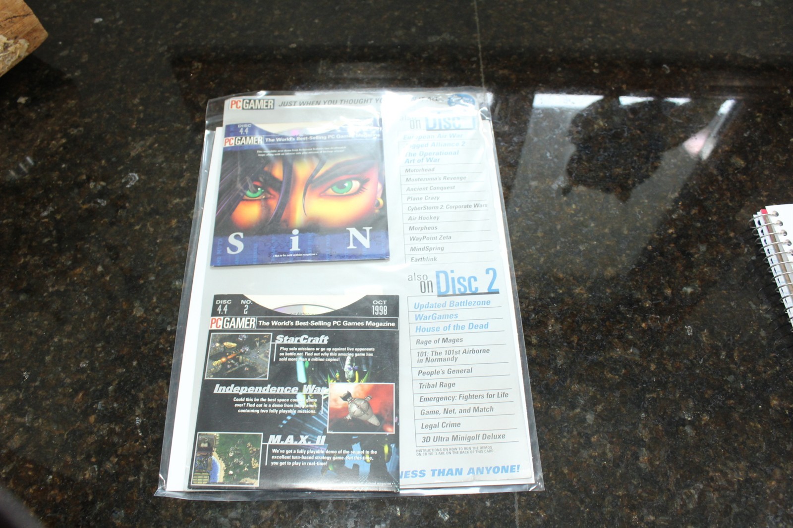 Vintage PC Gamer Demo Discs 1998 Disc. 4.4 - 2 Discs With Multiple Game Demo's
