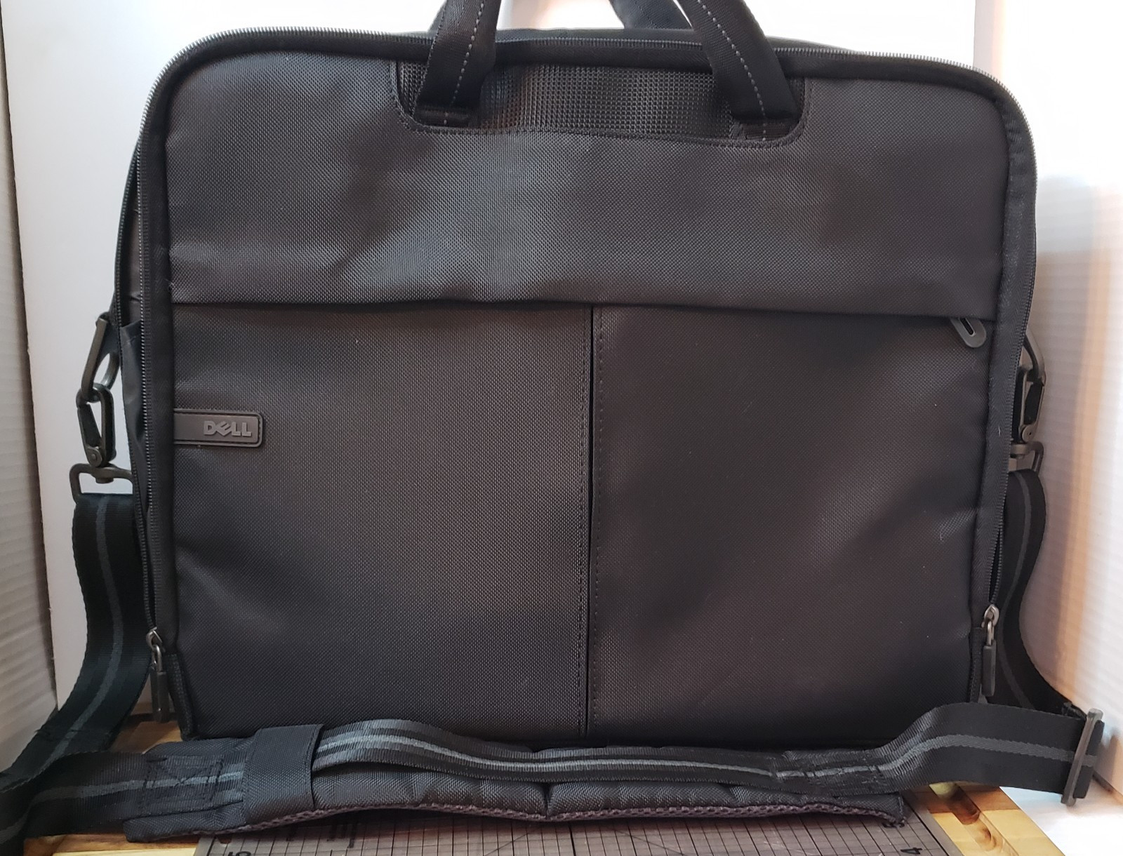 Dell Black Nylon Laptop Briefcase Padded Strap Shoulder Bag