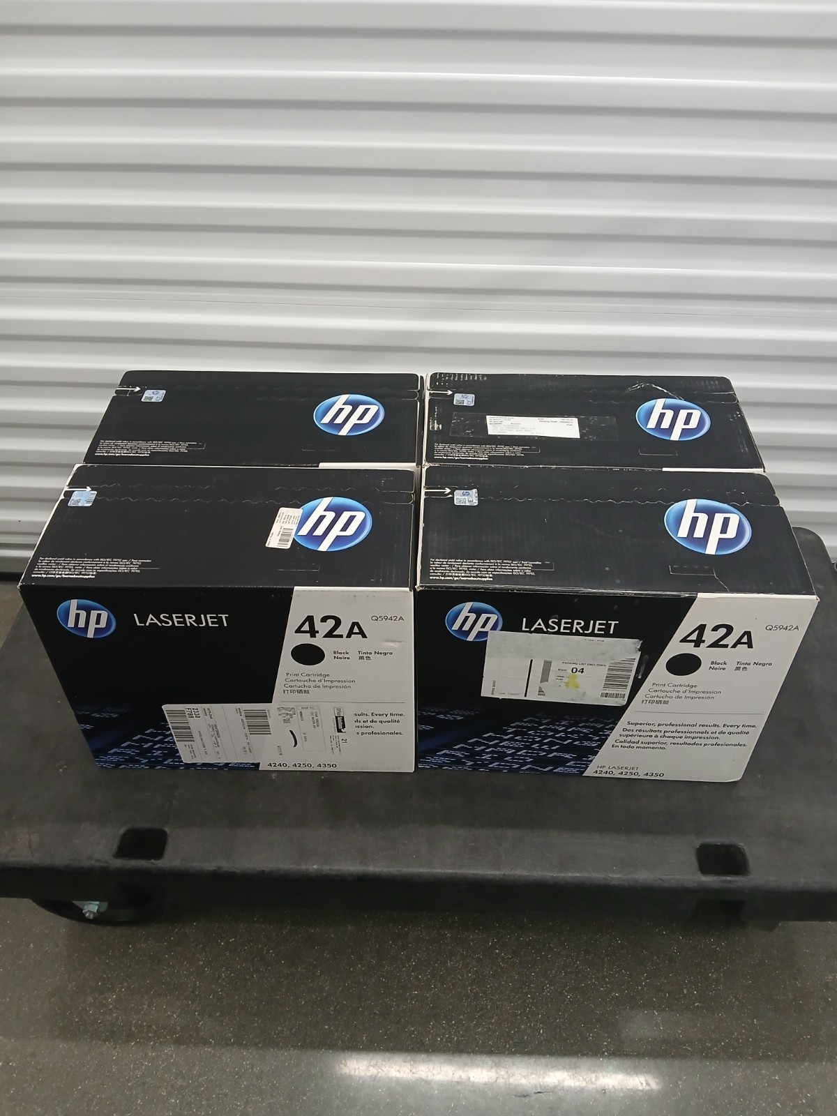 4 HP 42A High Yield Original LaserJet Toner Cartridge - Black (Q5942A)