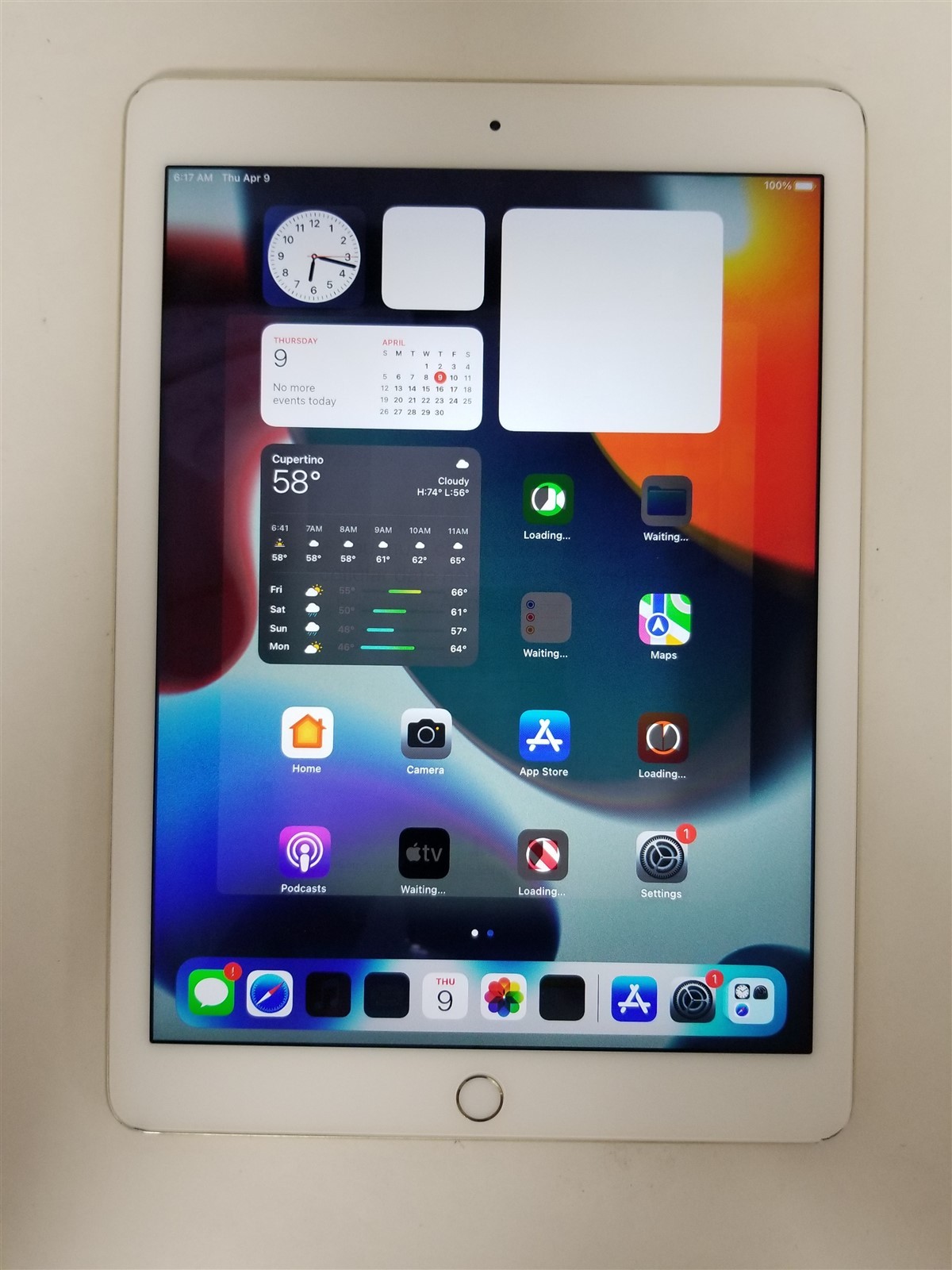 Apple iPad Air 9.7" 2nd Gen 2014 64GB Gold A1566 (WiFi only) Discounted zW1285