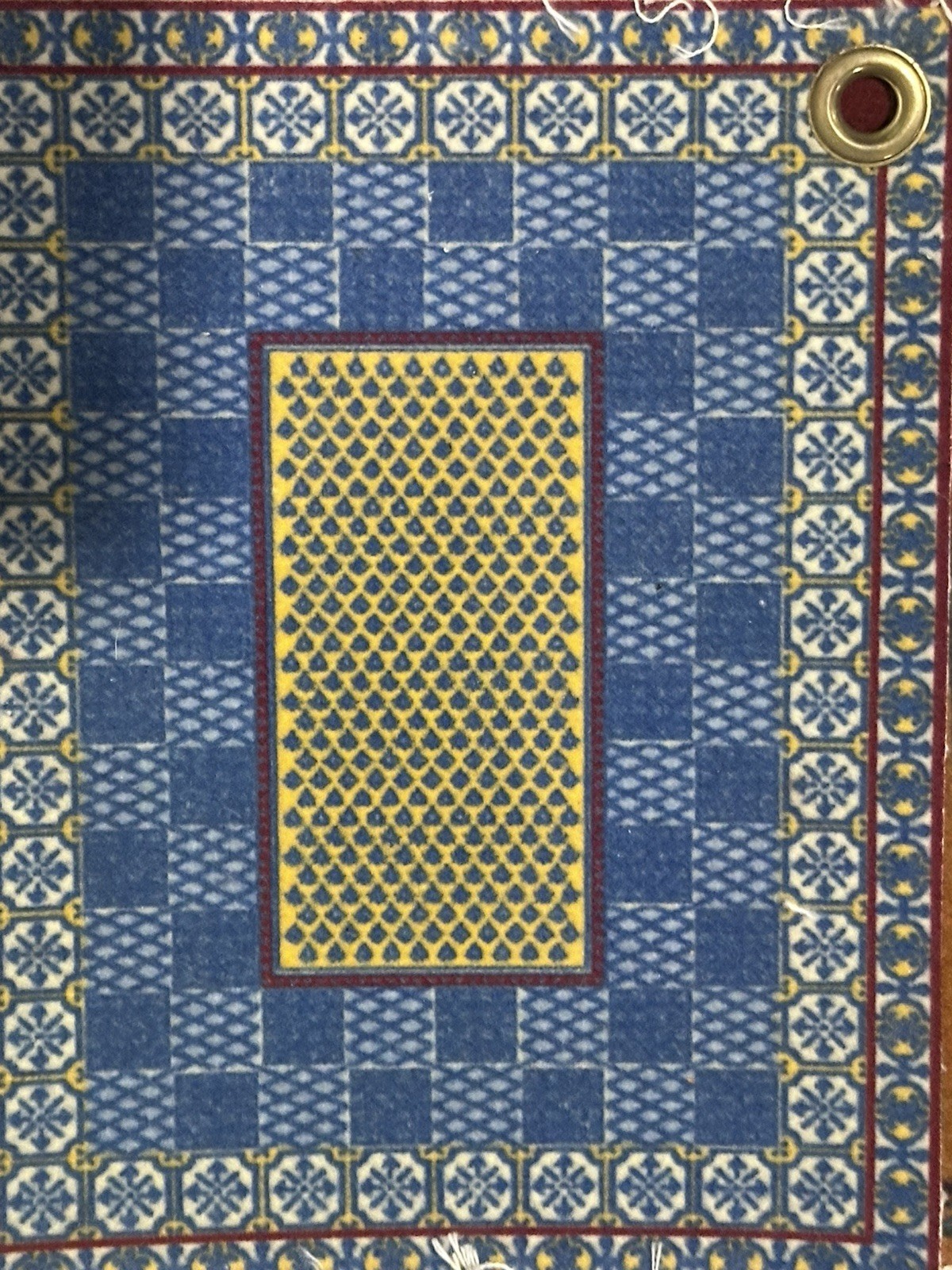 FiberLok Mouse Rug  Blue Monet Tile   7"x10.25" USA
